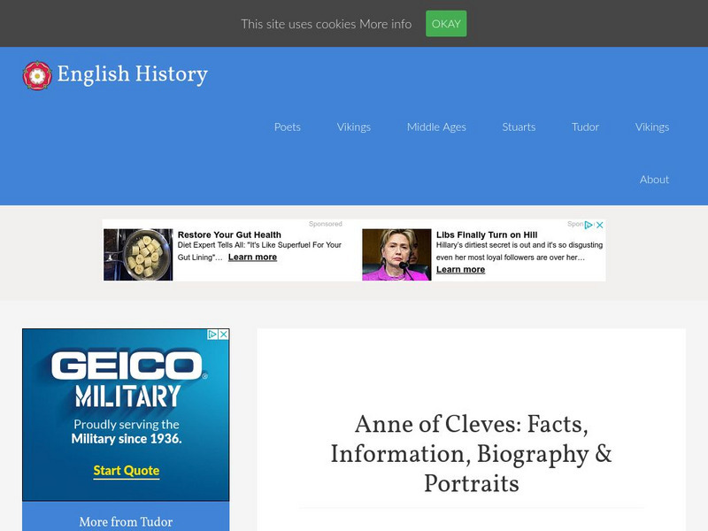 English history.net: Anne of Cleves Handout