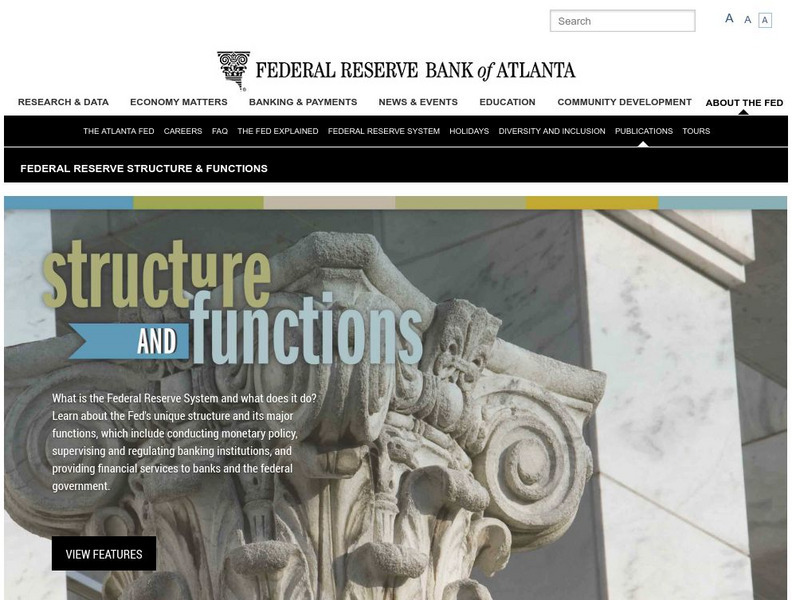 Federal Reserve Bank of Atlanta: Structure and Functions Website Federal Reserve Bank of Atlanta: Structure and Functions Website