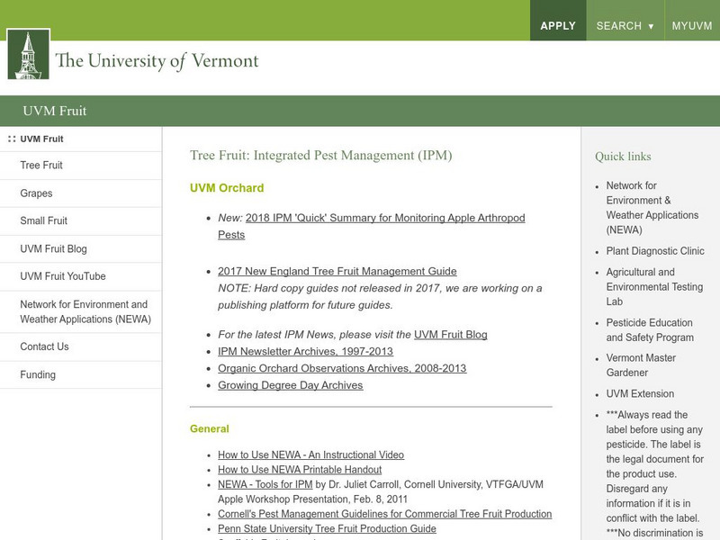 The University of Vermont: Apple Program Website The University of Vermont: Apple Program Website