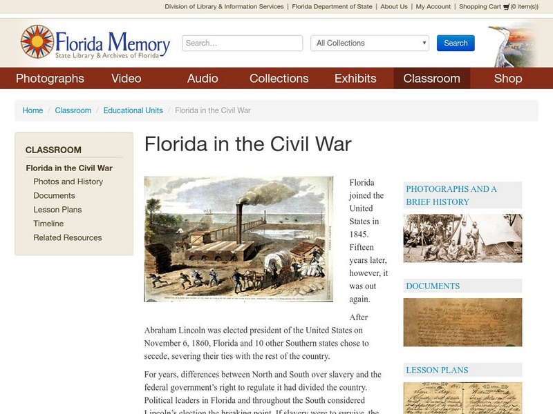 Florida Memory: Florida in the Civil War Website