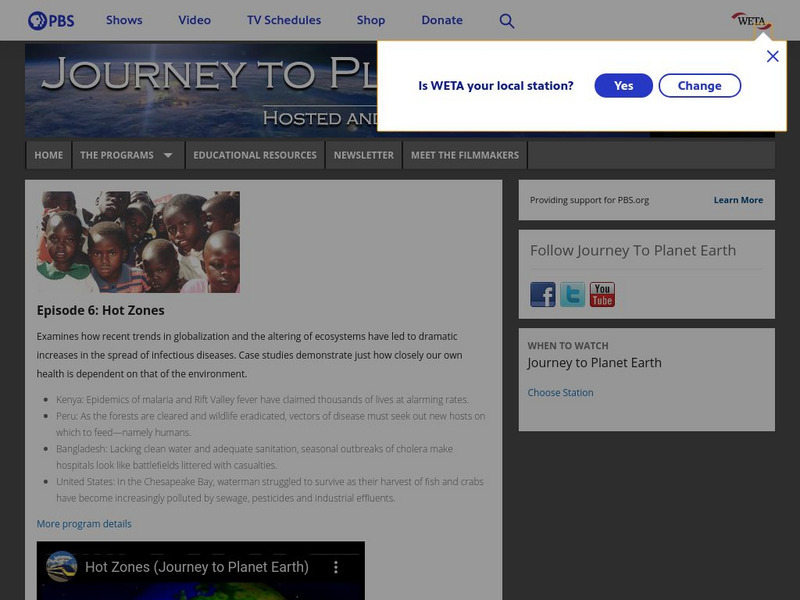 Pbs: Journey to Planet Earth: Hot Zones Handout Pbs: Journey to Planet Earth: Hot Zones Handout