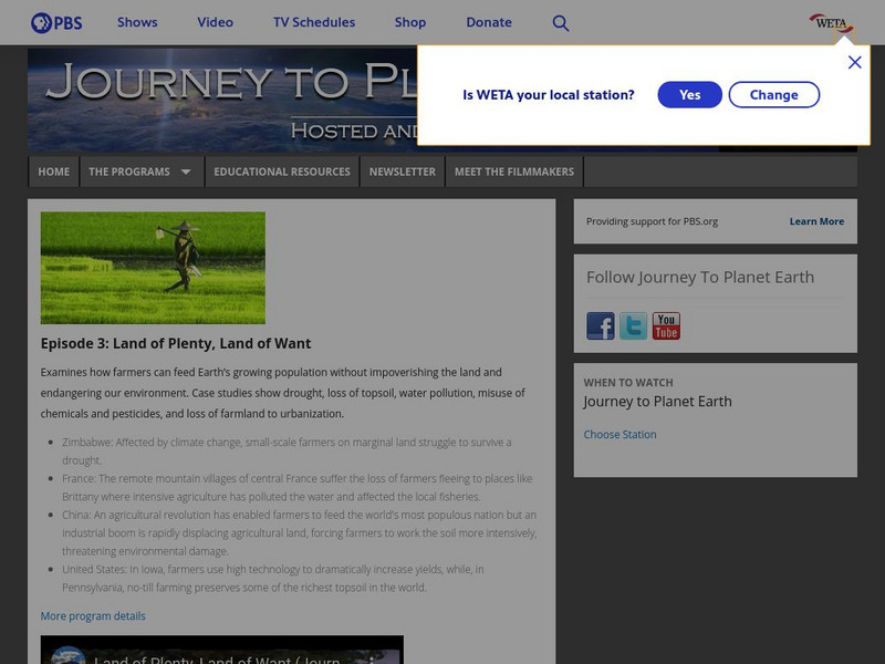 Pbs Teachers: Land of Plenty, Land of Want Website Pbs Teachers: Land of Plenty, Land of Want Website
