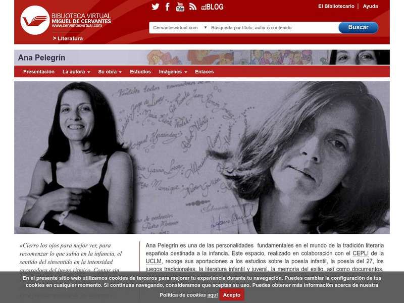 Biblioteca Virtual Miguel De Cervantes: Ana Pelegrin Handout Biblioteca Virtual Miguel De Cervantes: Ana Pelegrin Handout