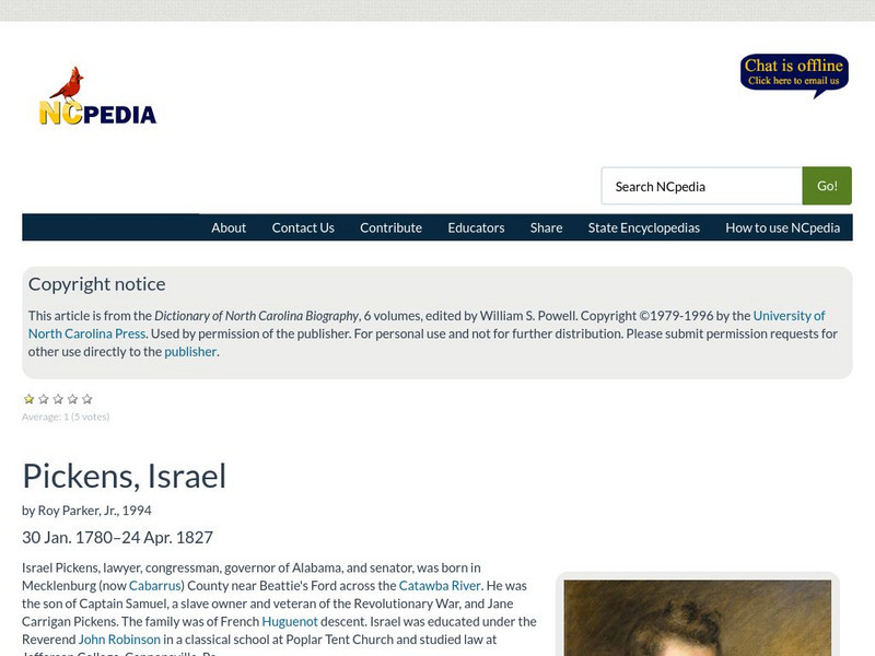 N Cpedia: Pickens, Israel Handout N Cpedia: Pickens, Israel Handout