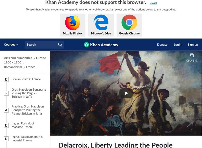 Khan Academy: Art History: Eugene Delacroix's Liberty Leading the People Instructional Video Khan Academy: Art History: Eugene Delacroix's Liberty Leading the People Instructional Video