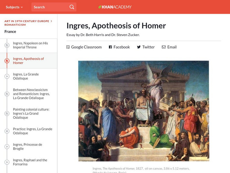 Khan Academy: Art History: Jean Auguste Dominique Ingres Article Khan Academy: Art History: Jean Auguste Dominique Ingres Article