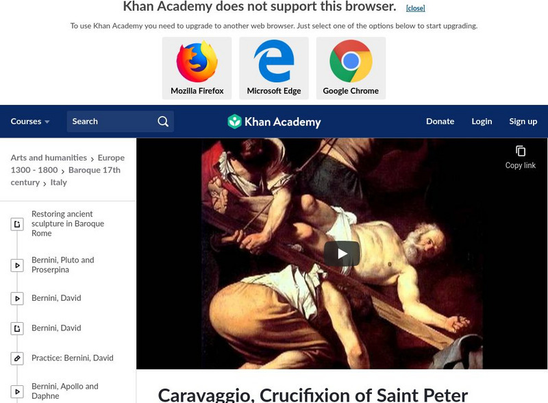 Khan Academy: Art History: Caravaggio's Crucifixion of St. Peter Instructional Video Khan Academy: Art History: Caravaggio's Crucifixion of St. Peter Instructional Video
