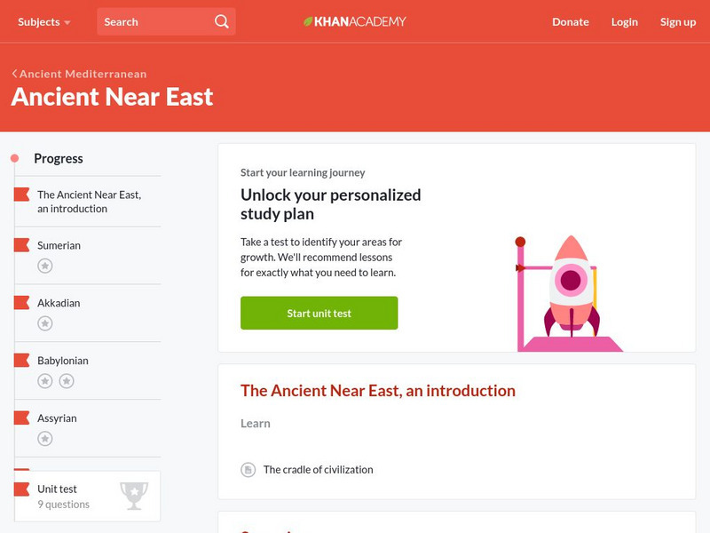 Khan Academy: Art History: Ancient Near East Article