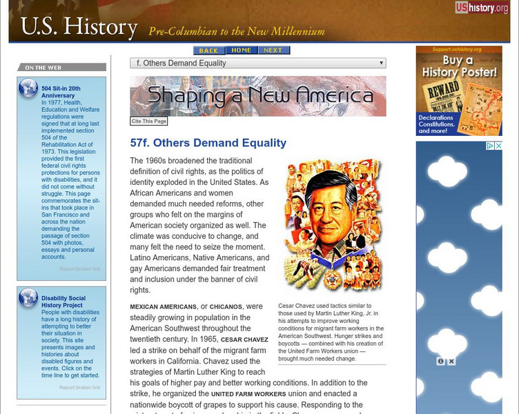 U.s. History: Others Demand Equality Website U.s. History: Others Demand Equality Website