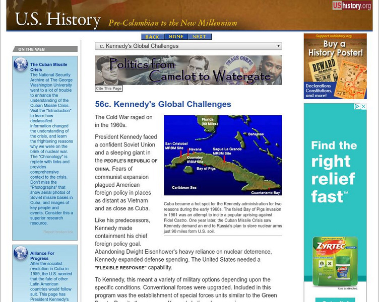 U.s. History: Kennedy's Global Challenge Website U.s. History: Kennedy's Global Challenge Website