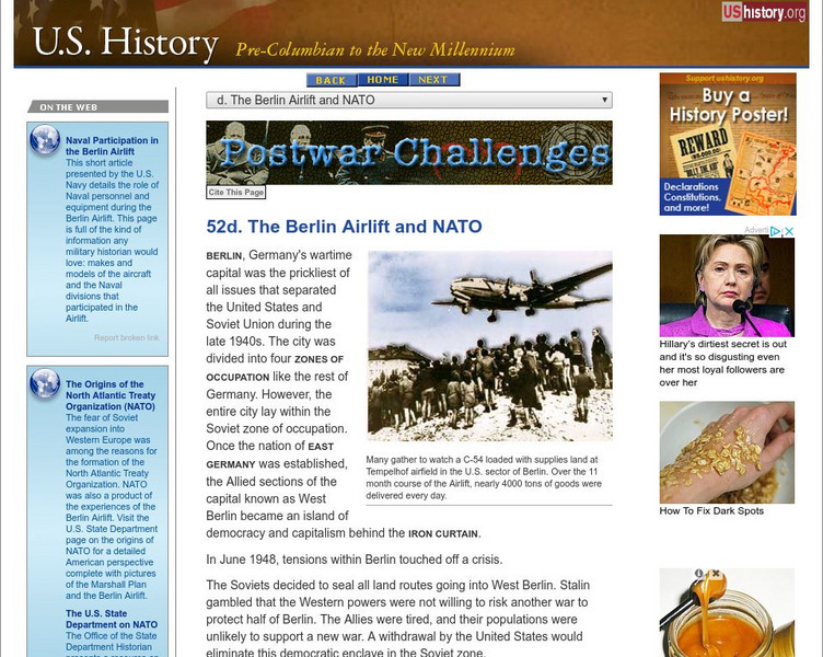 U.s. History: The Berlin Airlift and Nato Website U.s. History: The Berlin Airlift and Nato Website