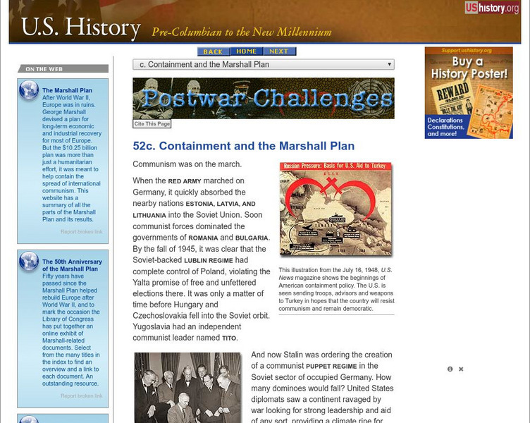 U.s. History: Containment and the Marshall Plan Website U.s. History: Containment and the Marshall Plan Website