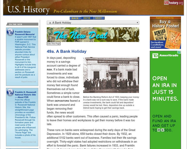 U.s. History: A Bank Holiday Website U.s. History: A Bank Holiday Website