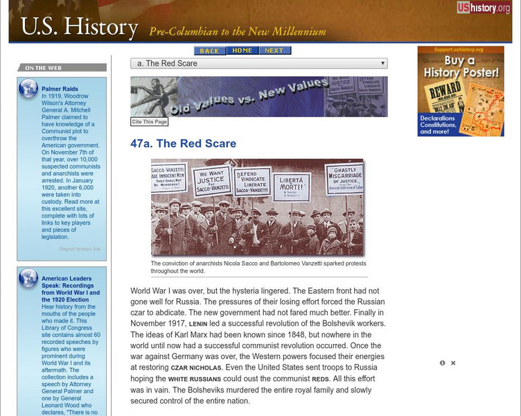 U.s. History: The Red Scare Website U.s. History: The Red Scare Website