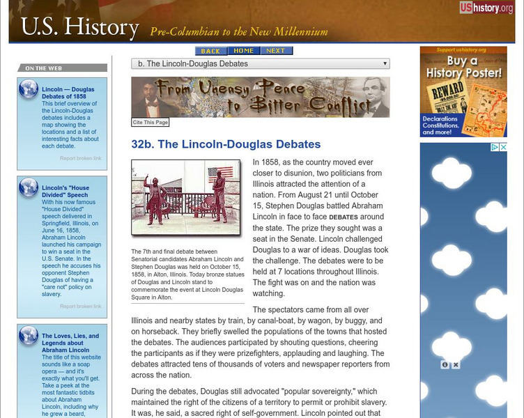 U.s. History: The Lincoln Douglas Debates Website U.s. History: The Lincoln Douglas Debates Website