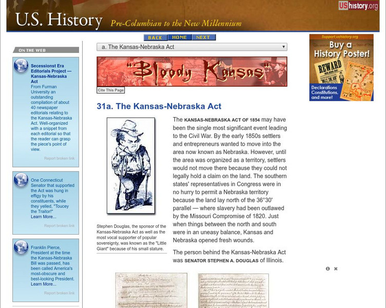 U.s. History: The Kansas Nebraska Act Website U.s. History: The Kansas Nebraska Act Website
