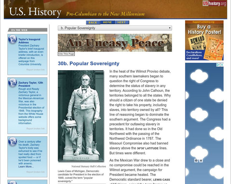 U.s. History: Popular Sovereignty Website U.s. History: Popular Sovereignty Website