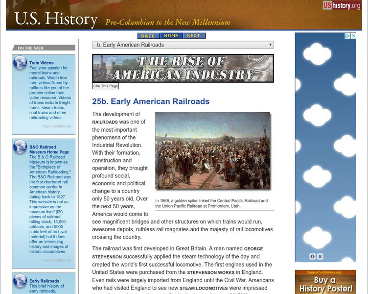 U.s. History: Early American Railroads Website U.s. History: Early American Railroads Website