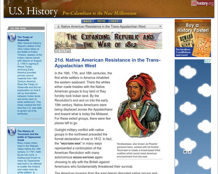 U.s. History: Native Resistance in the Trans Appalachian West Website U.s. History: Native Resistance in the Trans Appalachian West Website