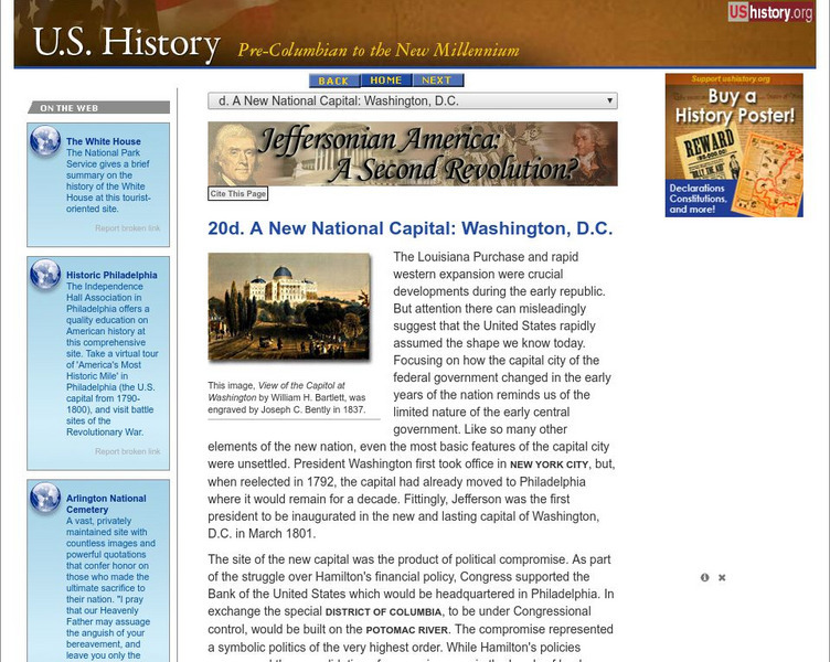 U.s. History: A New National Capital: Washington, d.c. Website U.s. History: A New National Capital: Washington, d.c. Website