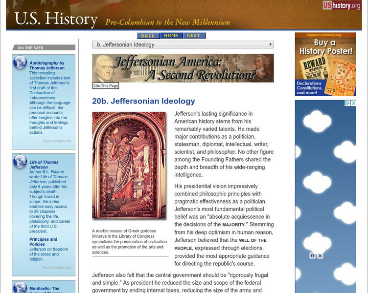 U.s. History: Jeffersonian Ideology Website U.s. History: Jeffersonian Ideology Website