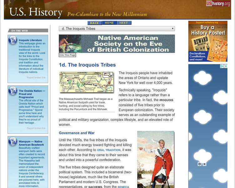 U.s. History: The Iroquois Tribes Website U.s. History: The Iroquois Tribes Website