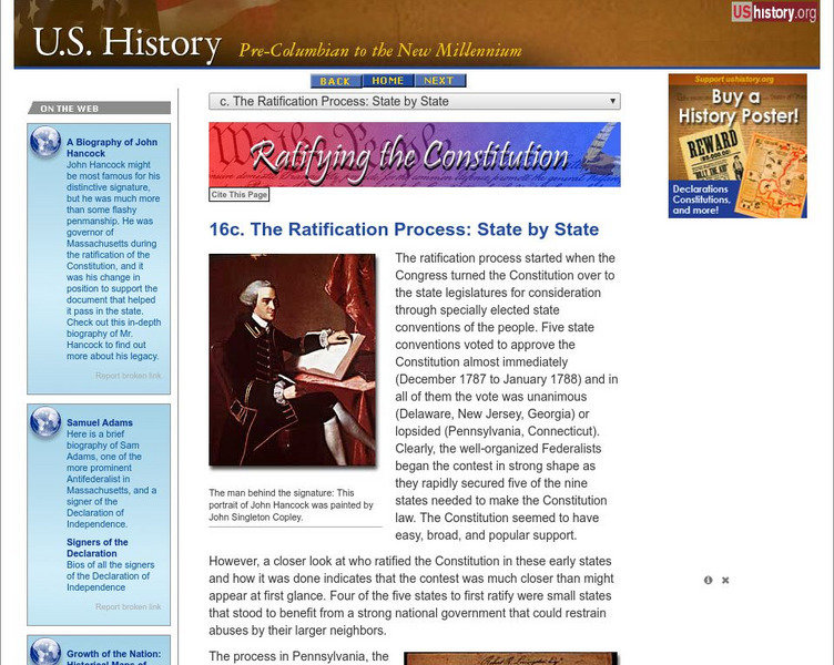 U.s. History: The Ratification Process: State by State Website U.s. History: The Ratification Process: State by State Website