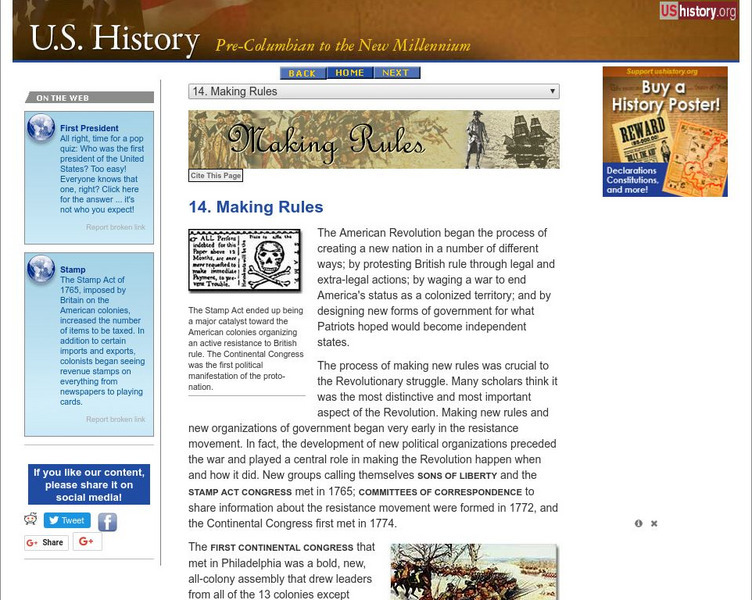 U.s. History: Making Rules Website U.s. History: Making Rules Website