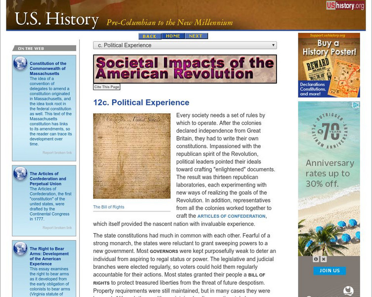 U.s. History: Political Experience Website U.s. History: Political Experience Website