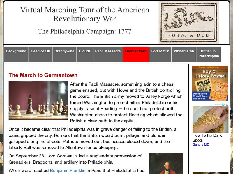 U.s. History: The March to Germantown 1777 Website U.s. History: The March to Germantown 1777 Website