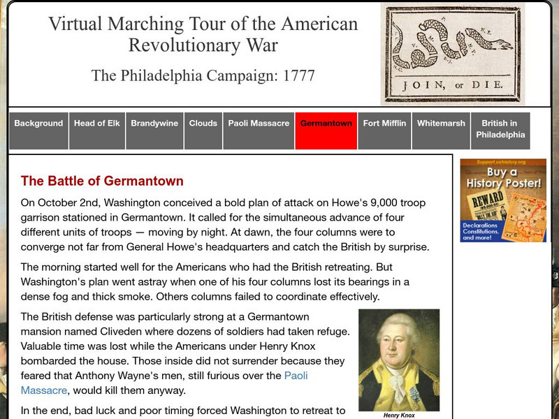 U.s. History: The Battle of Germantown Website U.s. History: The Battle of Germantown Website