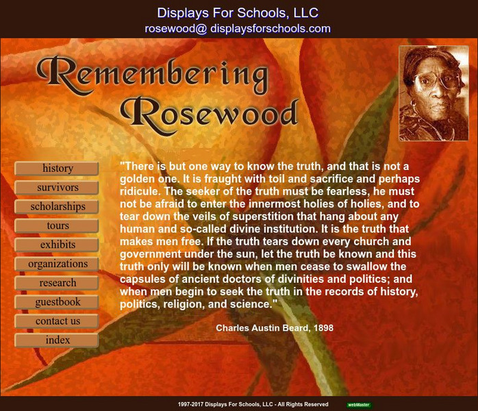 Displays for Schools: Remembering Rosewood Website