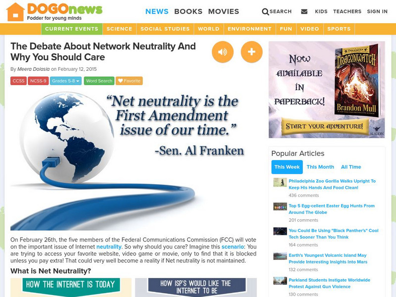 Dogo News: The Debate About Network Neutrality Article Dogo News: The Debate About Network Neutrality Article