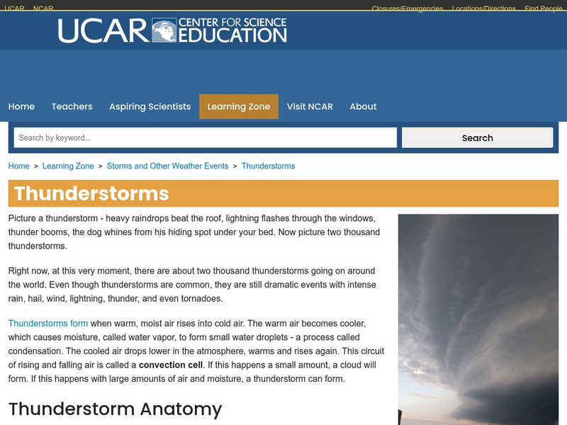 Ucar: Thunderstorms Website Ucar: Thunderstorms Website
