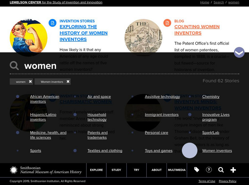 Lemelson Center: Women Inventors Website Lemelson Center: Women Inventors Website