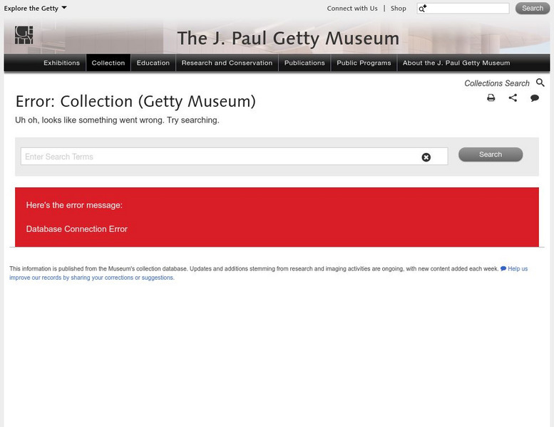 J. Paul Getty Museum: Photographs Graphic J. Paul Getty Museum: Photographs Graphic
