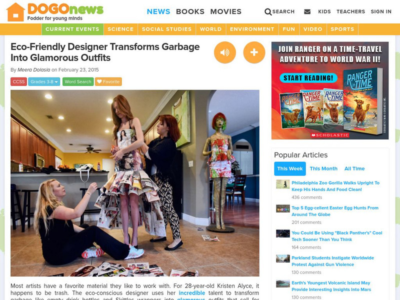 Dogo News: Designer Transforms Garbage Into Glamorous Outfits Article Dogo News: Designer Transforms Garbage Into Glamorous Outfits Article