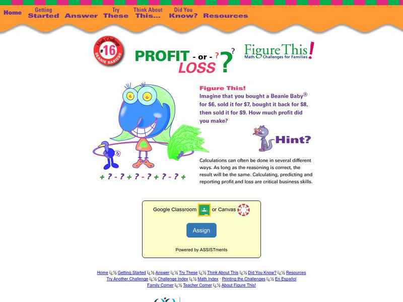 Nctm: Figure This: Beanie Babies, Profit or Loss Activity Nctm: Figure This: Beanie Babies, Profit or Loss Activity