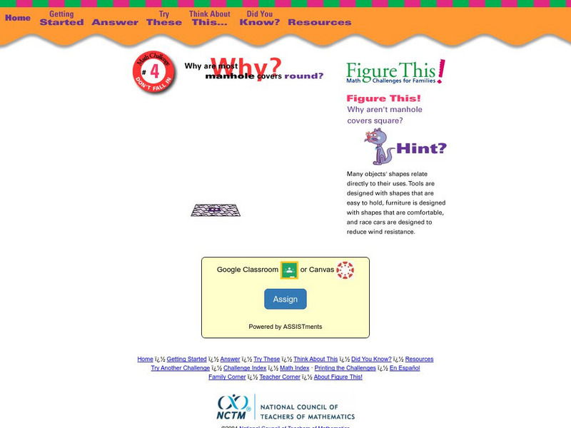 Nctm: Figure This: Don't Fall In Activity Nctm: Figure This: Don't Fall In Activity