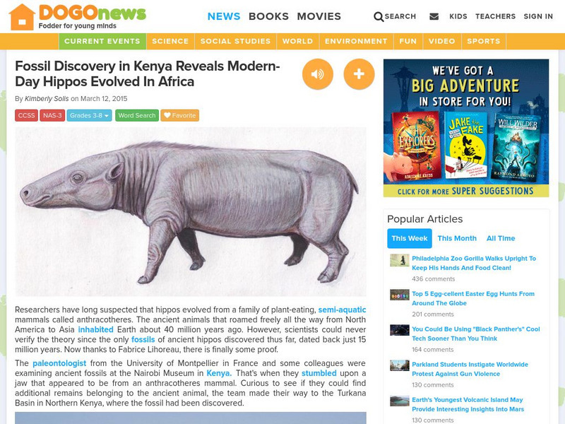 Dogo News: Discovery Reveals Modern Hippos Evolved in Africa Article Dogo News: Discovery Reveals Modern Hippos Evolved in Africa Article
