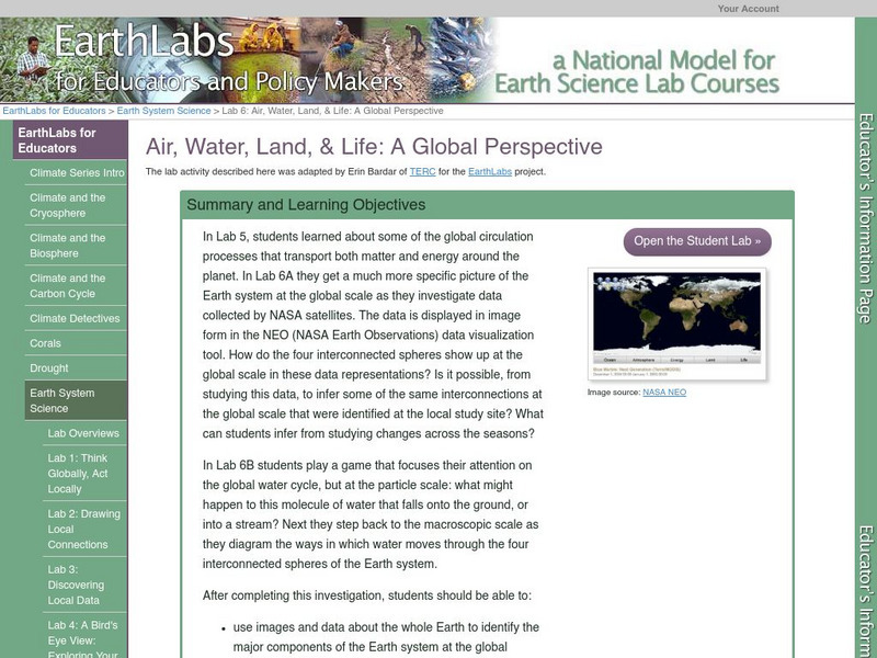 Serc: Lab 6: Air, Water, Land, & Life: A Global Perspective Activity Serc: Lab 6: Air, Water, Land, & Life: A Global Perspective Activity