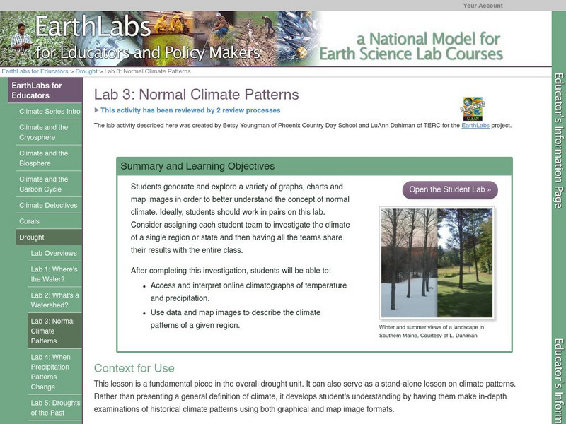 Serc: Lab 3: Normal Climate Patterns Activity Serc: Lab 3: Normal Climate Patterns Activity