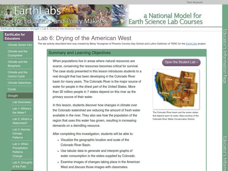 Serc: Lab 6: Drying of the American West Activity Serc: Lab 6: Drying of the American West Activity