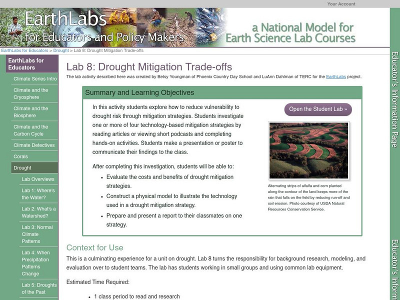 Serc: Lab 8: Drought Mitigation Trade Offs Activity Serc: Lab 8: Drought Mitigation Trade Offs Activity