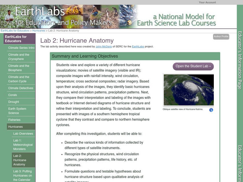 Serc: Lab 2: Hurricane Anatomy Activity Serc: Lab 2: Hurricane Anatomy Activity