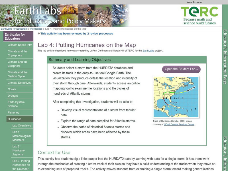 Serc: Lab 4: Putting Hurricanes on the Map Activity Serc: Lab 4: Putting Hurricanes on the Map Activity