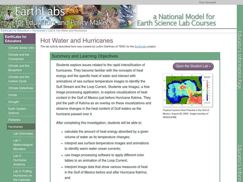 Serc: Lab 8: Hot Water and Hurricanes Activity Serc: Lab 8: Hot Water and Hurricanes Activity
