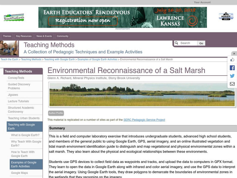 Serc: Environmental Reconnaissance of a Salt Marsh Lesson Plan Serc: Environmental Reconnaissance of a Salt Marsh Lesson Plan