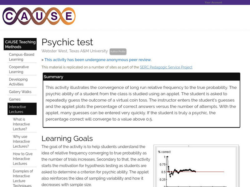 Serc: Psychic Test Interactive Serc: Psychic Test Interactive