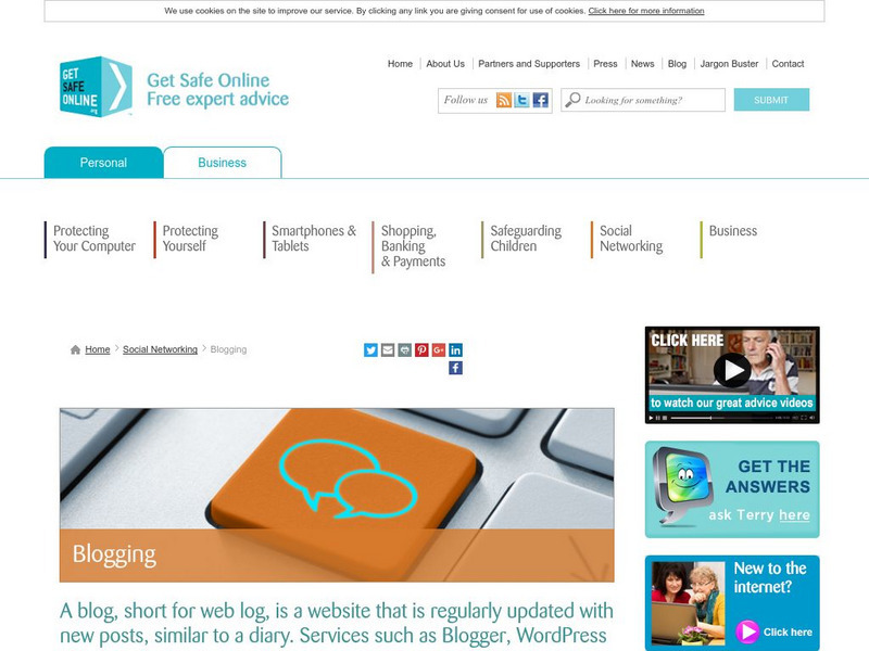 Get Safe Online: Blogging Website
